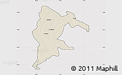 Shaded Relief Map of Seke, cropped outside