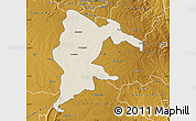 Shaded Relief Map of Seke, physical outside