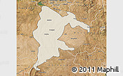 Shaded Relief Map of Seke, satellite outside