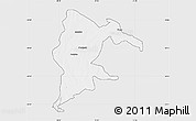 Silver Style Map of Seke, single color outside