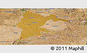 Physical Panoramic Map of Seke, satellite outside