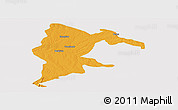 Political Panoramic Map of Seke, cropped outside