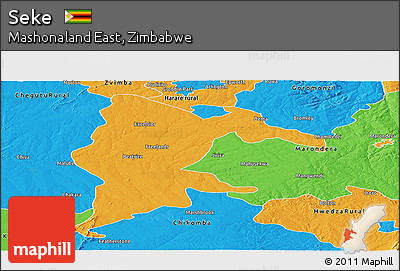Political Panoramic Map of Seke