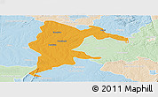 Political Panoramic Map of Seke, lighten