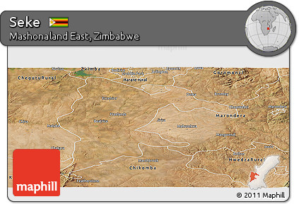 Satellite Panoramic Map of Seke