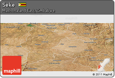 Satellite Panoramic Map of Seke