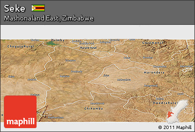 Satellite Panoramic Map of Seke