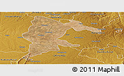 Satellite Panoramic Map of Seke, physical outside