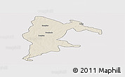 Shaded Relief Panoramic Map of Seke, cropped outside