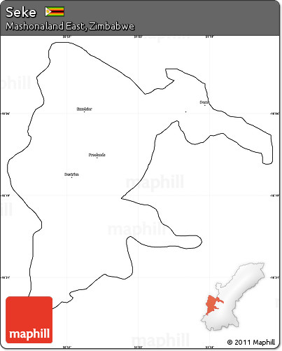 Blank Simple Map of Seke, cropped outside