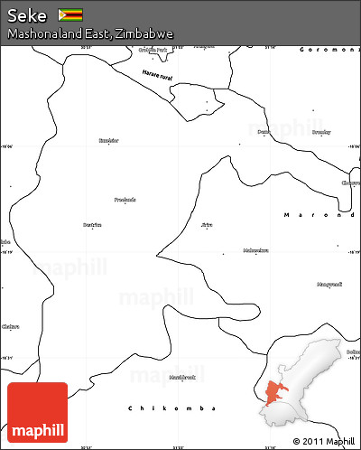 Blank Simple Map of Seke