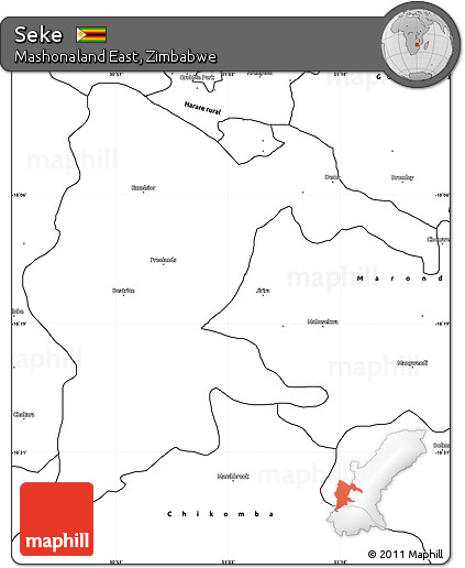 Blank Simple Map of Seke