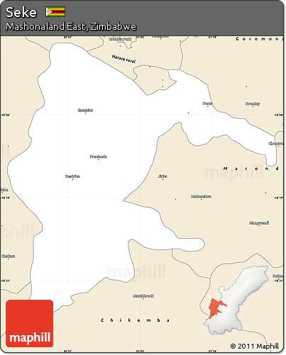 Classic Style Simple Map of Seke