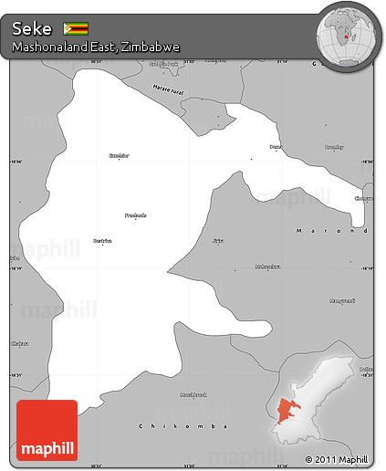 Gray Simple Map of Seke