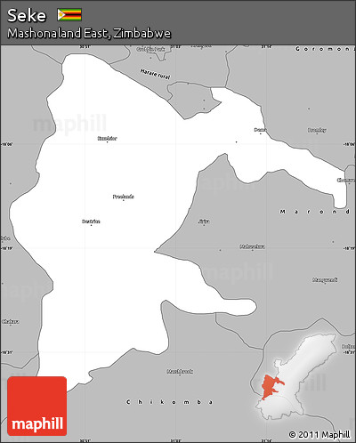 Gray Simple Map of Seke