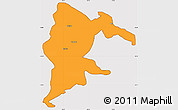 Political Simple Map of Seke, cropped outside