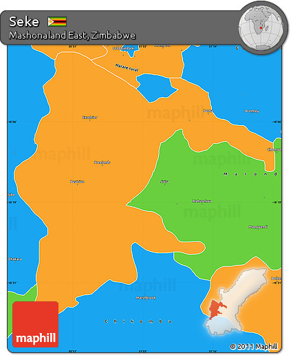 Political Simple Map of Seke