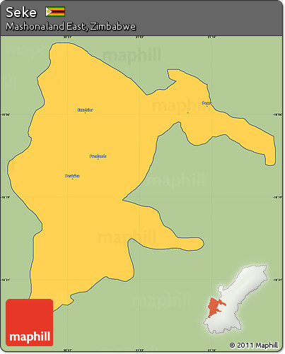 Savanna Style Simple Map of Seke, cropped outside