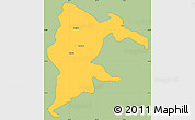 Savanna Style Simple Map of Seke, single color outside