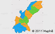 Political Simple Map of Mashonaland East, cropped outside