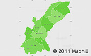 Political Shades Simple Map of Mashonaland East, single color outside