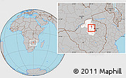Gray Location Map of CHINHOYI, highlighted parent region
