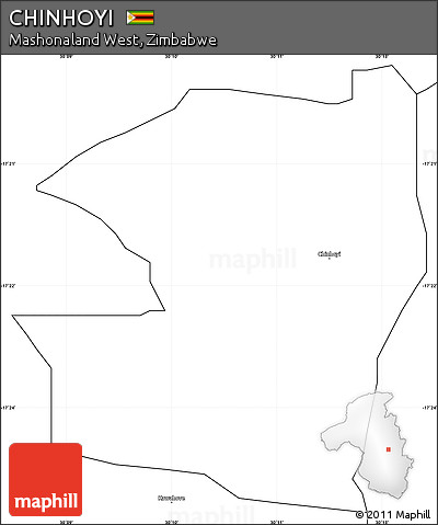 Blank Simple Map of CHINHOYI