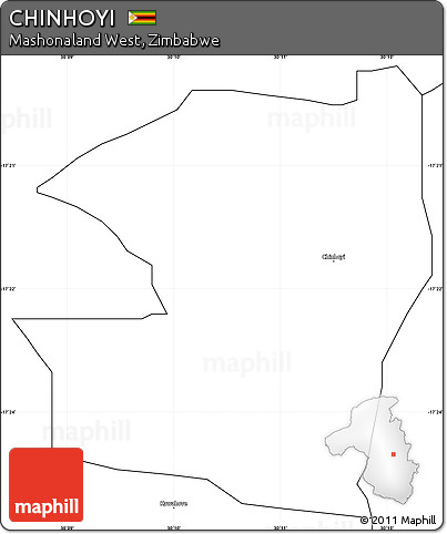 Blank Simple Map of CHINHOYI