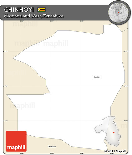 Classic Style Simple Map of CHINHOYI