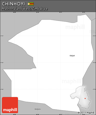 Gray Simple Map of CHINHOYI