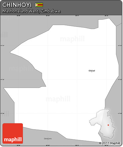 Gray Simple Map of CHINHOYI