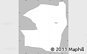 Gray Simple Map of CHINHOYI, single color outside