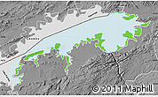 Political Map of Lake Kariba, desaturated
