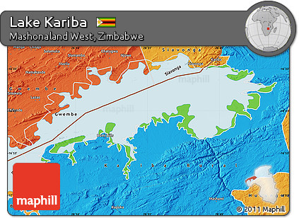 Political Map of Lake Kariba
