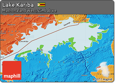 Political Map of Lake Kariba