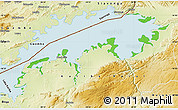 Political Map of Lake Kariba, physical outside