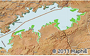 Political Map of Lake Kariba, satellite outside