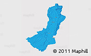Political 3D Map of Makonde, cropped outside