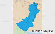 Political 3D Map of Makonde, lighten