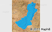 Political 3D Map of Makonde, satellite outside