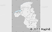 Gray Map of Mashonaland West, single color outside