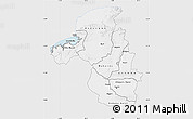 Silver Style Map of Mashonaland West, single color outside