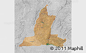 Satellite 3D Map of Zvimba, lighten, desaturated