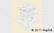 Classic Style 3D Map of Masvingo, single color outside