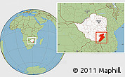 Savanna Style Location Map of Chiredzi, highlighted country, within the entire country