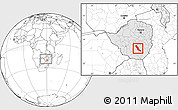 Blank Location Map of Chivi, highlighted country, within the entire country