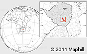 Blank Location Map of Chivi, highlighted country