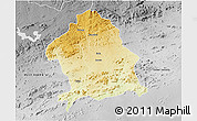Physical 3D Map of Zaka, desaturated