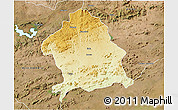 Physical 3D Map of Zaka, satellite outside