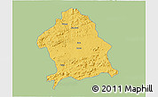 Savanna Style 3D Map of Zaka, single color outside